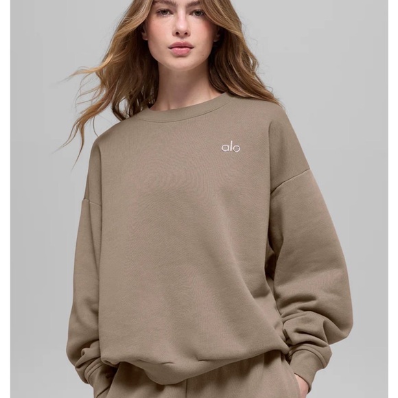 ALO Yoga Tops - ALO Yoga Tan Sweatshirt